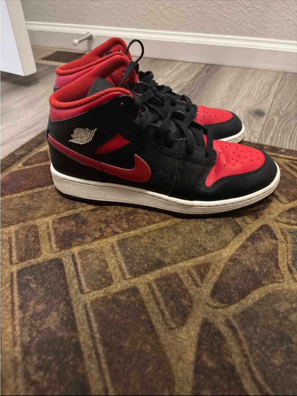 Jordan Kids' Red & Black High-Top Sneakers